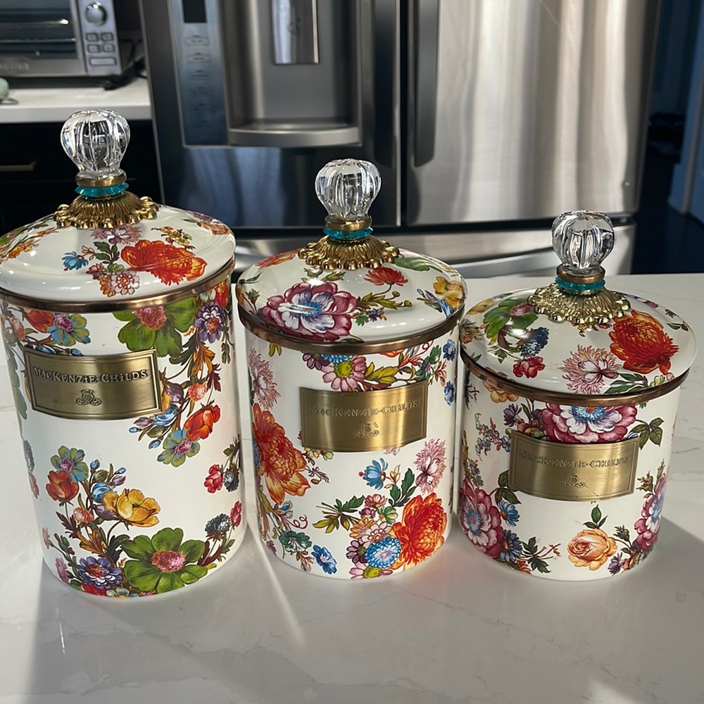 Set of 3 McKenzie Child Canisters